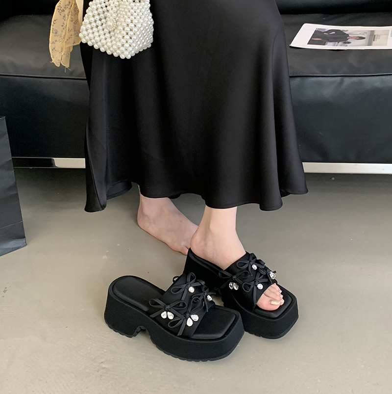 1747464629353_ych18b.jpg Zhuipin 2025 New Rhinestone Bow Platform Wedge Slippers for Women