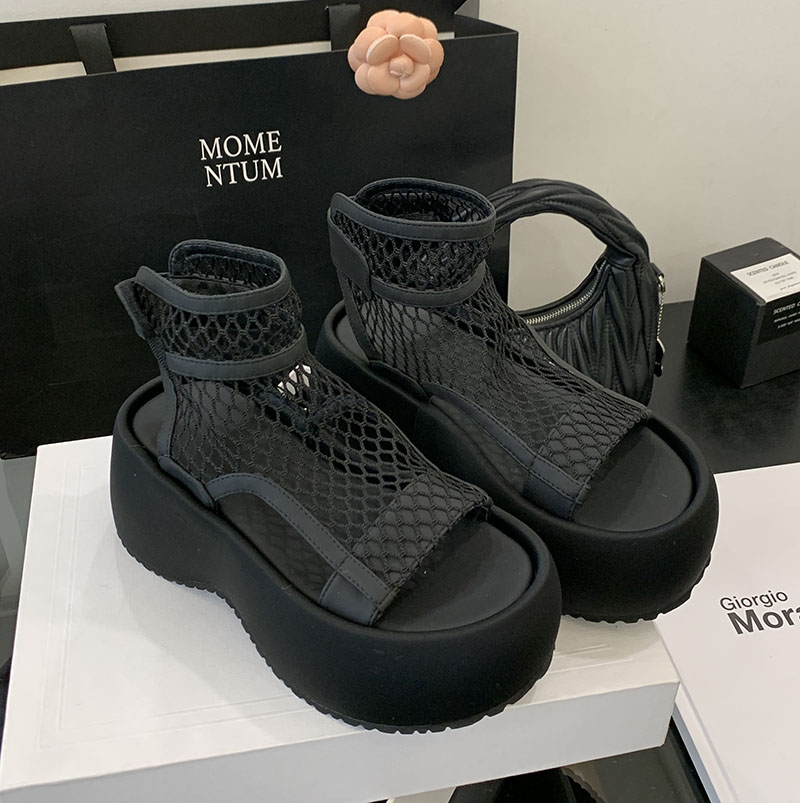 1748756281327_Xlxk4P.jpg Zhuipin 2026 Summer New Thick Sole Mesh Sandals Women's Casual Comfortable