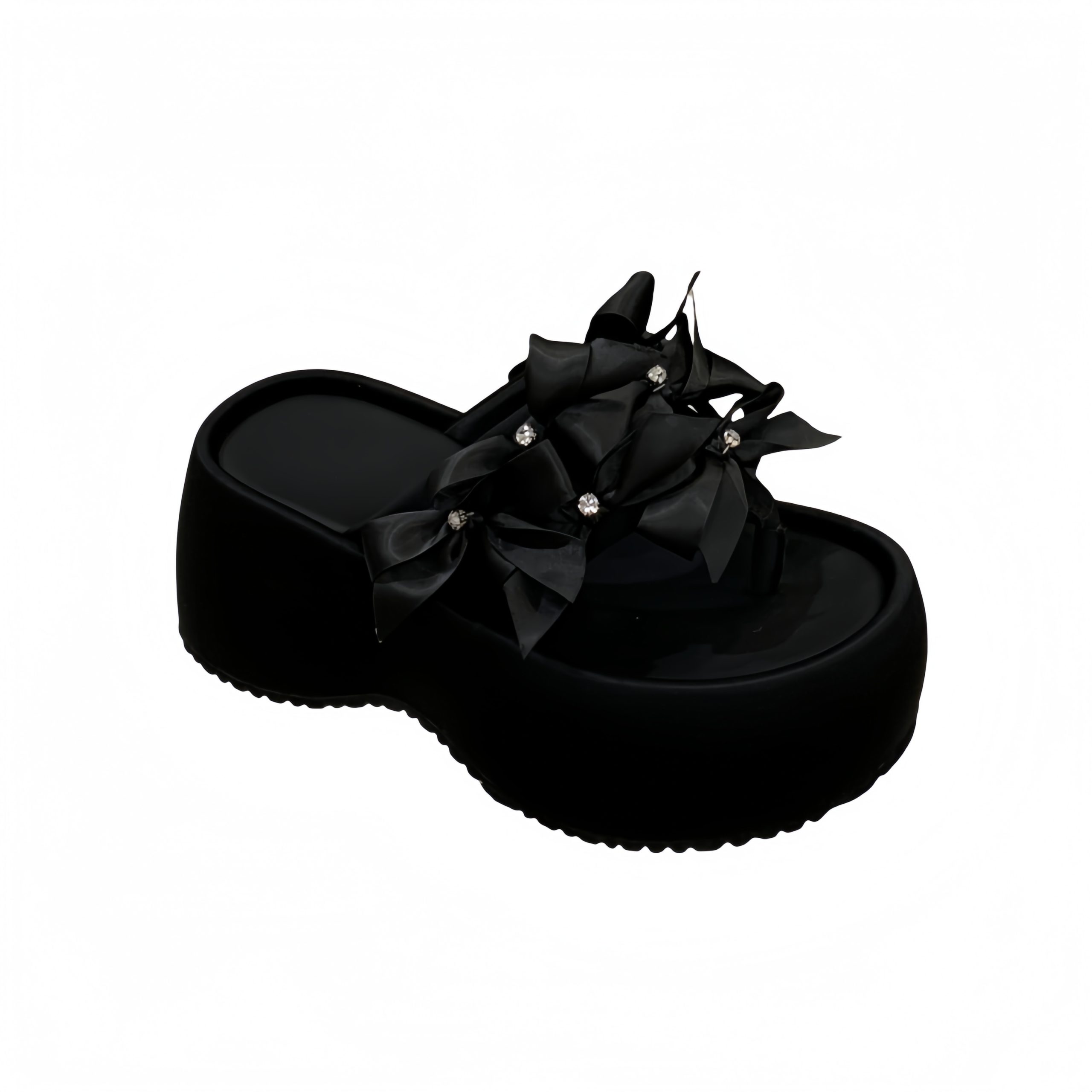 Zhuipin 2026 Summer New Small Size Platform Heightening Women's Slippers Fashion Pearl Bow