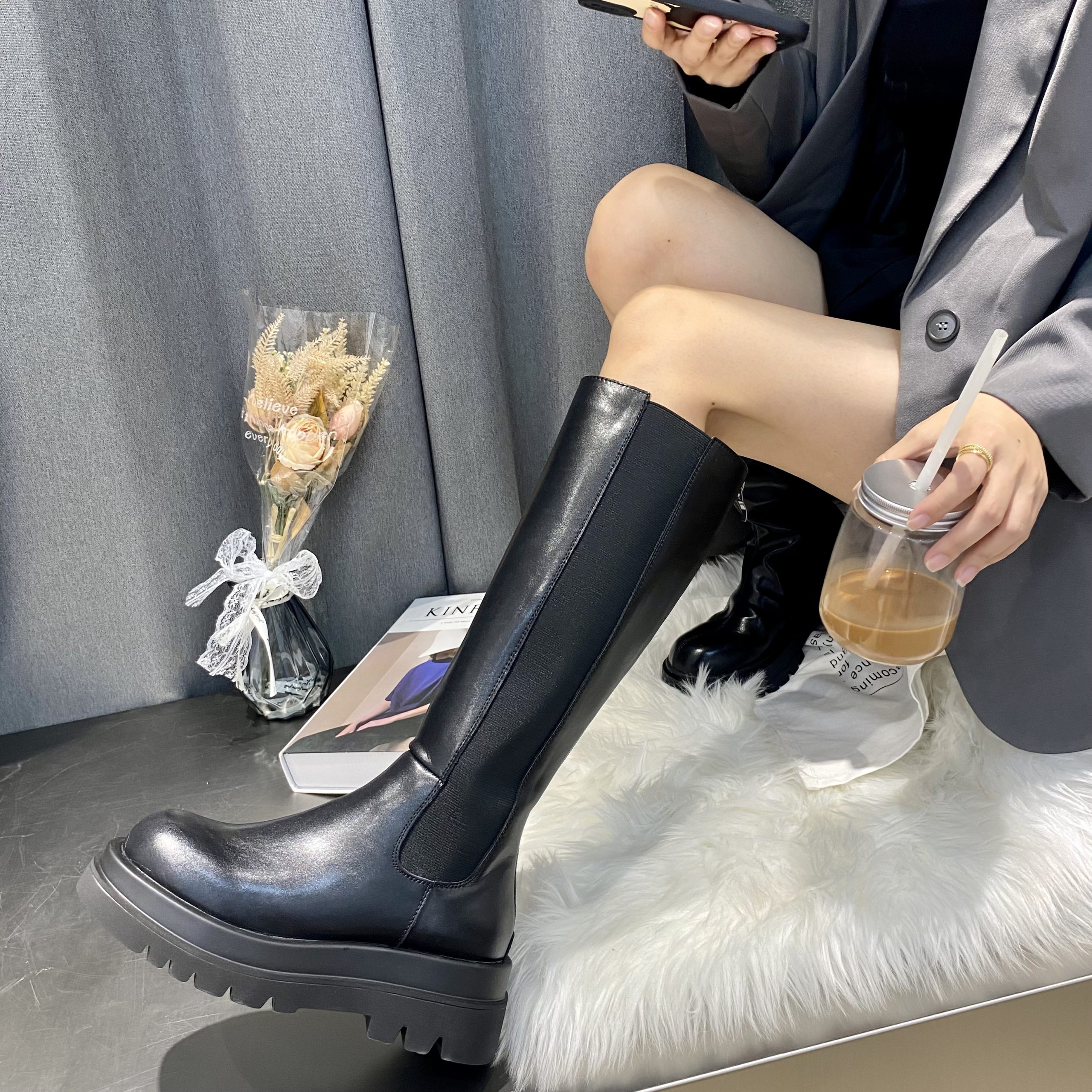 2025 New Chelsea Thick Sole Tall Boots