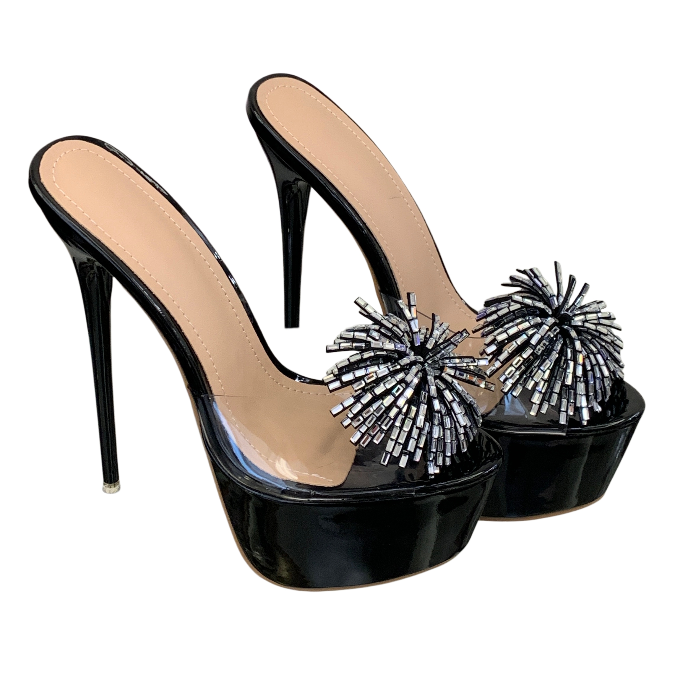 1779111818131_ZCLJRk.jpg Large Size 46 Rhinestone Firework High Heel Slide Sandals 2026 New European American Style Platform Open Toe Wedge Heels