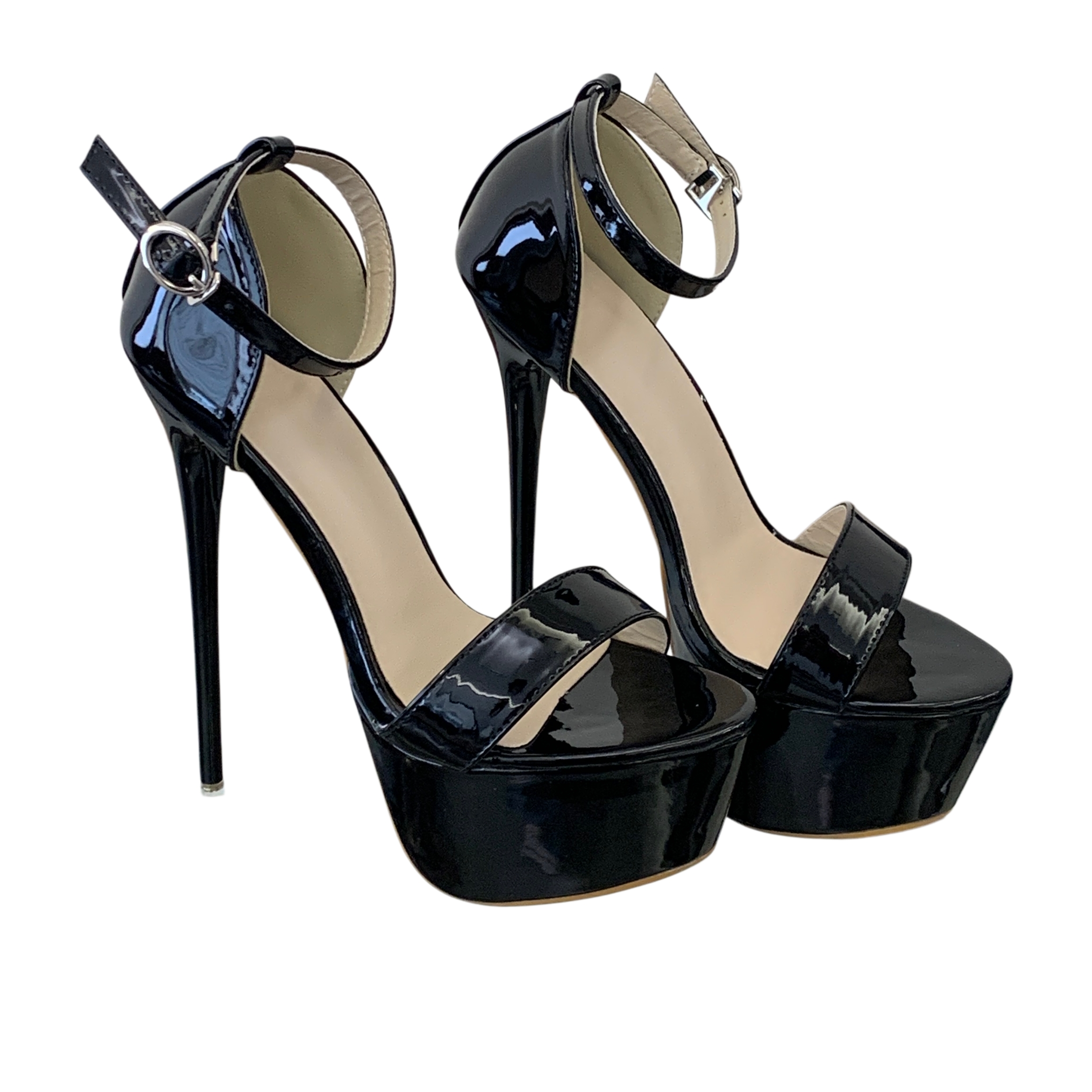 1779327350042_bEm1BX.jpg Classic Long-Selling 16CM Color-Block Patent Leather One-Strap Pole Dancing High Heels for Women Sizes 34-46